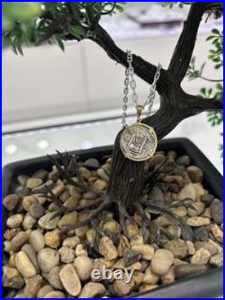 Replica Atocha Shipwreck Silver Pendant In 14k Real Solid Gold Bezel