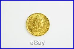 Republica Peruana Peru Libra Lima 1917 1 Una Libre Gold Coin
