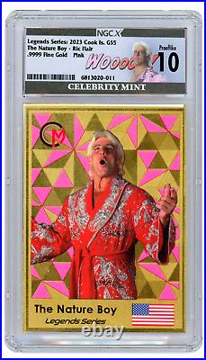 Ric Flair 2023 0.5g Solid Gold Pink Colorway Trading Coin