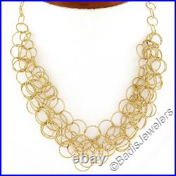 Roberto Coin 18K Gold Textured Interlocking Round Link 16 Mauresque Necklace