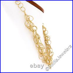 Roberto Coin 18K Gold Textured Interlocking Round Link 16 Mauresque Necklace