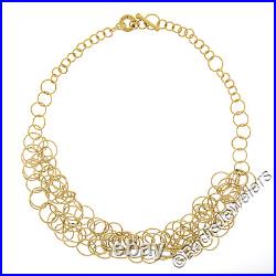 Roberto Coin 18K Gold Textured Interlocking Round Link 16 Mauresque Necklace
