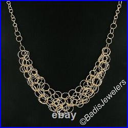 Roberto Coin 18K Gold Textured Interlocking Round Link 16 Mauresque Necklace