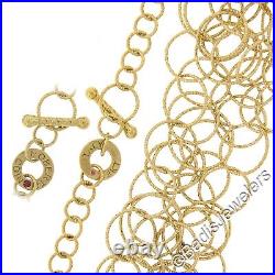 Roberto Coin 18K Gold Textured Interlocking Round Link 16 Mauresque Necklace