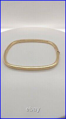 Roberto Coin 18K Yellow Gold Square Bangle Bracelet Box Included