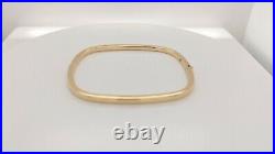 Roberto Coin 18K Yellow Gold Square Bangle Bracelet Box Included