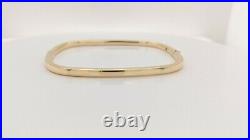 Roberto Coin 18K Yellow Gold Square Bangle Bracelet Box Included