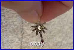 Roberto Coin 18k White Gold Tiny Treasures Diamond Palm Tree Pendant Necklace