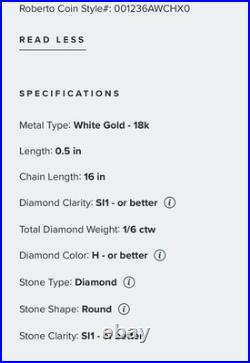 Roberto Coin 18k White Gold Tiny Treasures Diamond Palm Tree Pendant Necklace