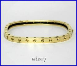 Roberto Coin Pois Moi 1 row square bangle bracelet 18K yellow gold 18.6 GM