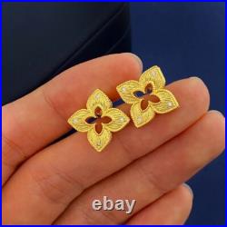 Roberto Coin VENETIAN PRINCESS 18k Yellow Gold Brushed Earrings- Small Roberto Coin VENETIAN PRINCESS 18k Yellow Gold Brushed Earrings- Small