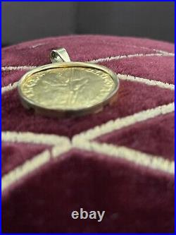 Roman Empire 18ct Gold Coin in 14ct In solid gold setting (frame) Pendant