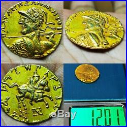 Roman ancient high carat Gold unique greek king coin 12 grams 24mm # 11
