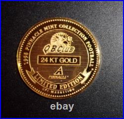 Ryan Leaf 1998 Pinnacle Mint Solid Pure. 999 24K Gold Coin 1/1 Ryan Leaf 1998 Pinnacle Mint Solid Pure. 999 24K Gold Coin 1/1