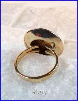 SALE 25% Women's 22 KT Mexican Pesos Ring, Solid Gold, Size 6.75. Excellent