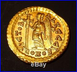 SOLIDUS LEO I. 457-474 AD. AV CONSTANTINOPLE ROMAN GOLD COIN LEON 1er