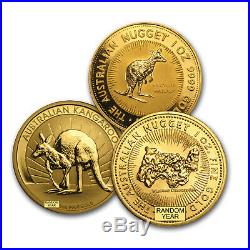 SPECIAL PRICE! 1 oz Gold Australian Kangaroo Coin BU Random Year SKU #168042