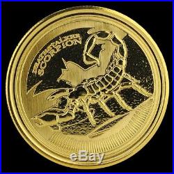 SPECIAL PRICE! 2017 1oz. 9999 Gold Coin Deathstalker Scorpion w Certi-Lock #A443