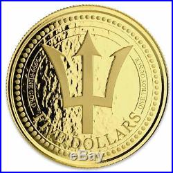 SPECIAL PRICE! 2018 1 oz Barbados Trident. 9999 Gold Coin BU #A442