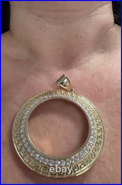 Sale GOLd Bezel 50 pesos pendant 14k mexican centenario coin frame bisel SOLID Sale GOLd Bezel 50 pesos pendant 14k mexican centenario coin frame bisel SOLID