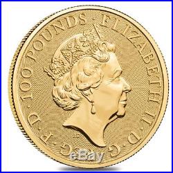 Sale Price 2018 Great Britain 1 oz Gold Queen's Beast (Black Bull) Coin BU