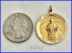 Sale Solid 14k Yellow Gold St. Thaddeus Pendant, See Other Gold, Jewelry, Coins