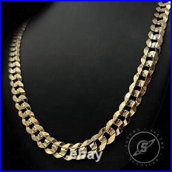 Solid 14K Gold Curb Link Chain Necklace Handmade Italian Gold 24 64g