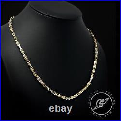 Solid 14K Gold Custom Link Chain Necklace Handmade with Finest Italian Gold