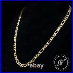 Solid 14K Gold Figaro Chain Necklace Handmade Italian Gold 18 22.3g