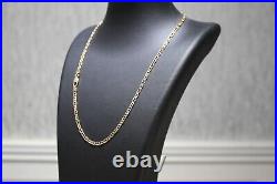 Solid 14K Yellow Gold 3mm Flat Anchor Mariner Link Necklace Chain 18.5 9.4g Solid 14K Yellow Gold 3mm Flat Anchor Mariner Link Necklace Chain 18.5 9.4g