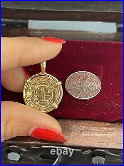 Solid 14k Gold Atocha Coin Pendant