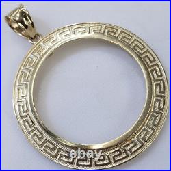 Solid 14k gold 50 pesos centenario Coin Frame pendant Mexican bezel Solid 14k gold 50 pesos centenario Coin Frame pendant Mexican bezel