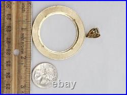 Solid 14k gold 50 pesos centenario Coin Frame pendant Mexican bezel Solid 14k gold 50 pesos centenario Coin Frame pendant Mexican bezel