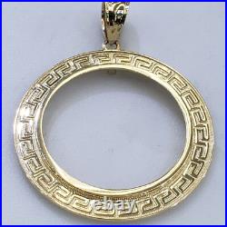 Solid 14k gold 50 pesos centenario Coin Frame pendant Mexican bezel Solid 14k gold 50 pesos centenario Coin Frame pendant Mexican bezel