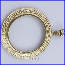Solid 14k gold 50 pesos centenario Coin Frame pendant Mexican bezel Solid 14k gold 50 pesos centenario Coin Frame pendant Mexican bezel