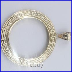 Solid 14k gold 50 pesos centenario Coin Frame pendant Mexican bezel Solid 14k gold 50 pesos centenario Coin Frame pendant Mexican bezel