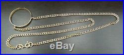 Solid 18K Yellow Gold Coin Bezel Chain Necklace 10.2gr. No Reserve, No Scrap