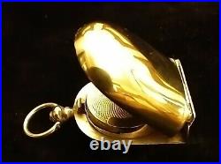 Solid 18ct Gold Vintage Sovereign Coin Case Holder Very Unusual Horseshoe Shape