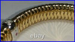 Solid 18k rose gold flexible 11mm Roberto Coin bangle bracelet 27.33 grams
