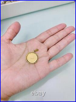 Solid 1981 South Africa Solid 1/10 oz 22k gold Krugerrand Coin 18k Pendant Solid 1981 South Africa Solid 1/10 oz 22k gold Krugerrand Coin 18k Pendant