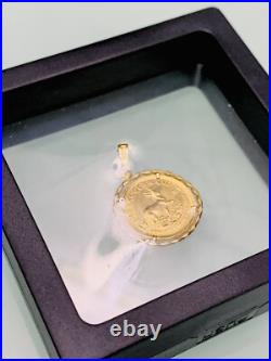 Solid 1981 South Africa Solid 1/10 oz 22k gold Krugerrand Coin 18k Pendant Solid 1981 South Africa Solid 1/10 oz 22k gold Krugerrand Coin 18k Pendant