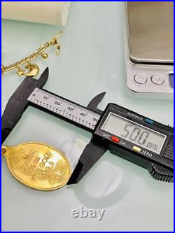 Solid 1/2 oz LEEN Suisse Rose 999.9 Fine Gold Oval Pendant Only 15.89g Bullion