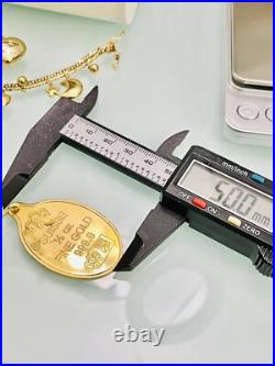 Solid 1/2 oz LEEN Suisse Rose 999.9 Fine Gold Oval Pendant Only 15.89g Bullion