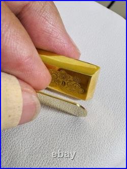Solid 22K 916 Fine Real Gold Two (2) Set of Pendant Rectangle Bar 9.1g