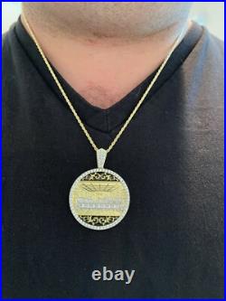 Solid 925 Silver / Gold Plated Jesus Last Supper Coin Medallion Pendant Italy CZ Solid 925 Silver / Gold Plated Jesus Last Supper Coin Medallion Pendant Italy CZ