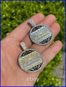 Solid 925 Silver / Gold Plated Jesus Last Supper Coin Medallion Pendant Italy CZ Solid 925 Silver / Gold Plated Jesus Last Supper Coin Medallion Pendant Italy CZ