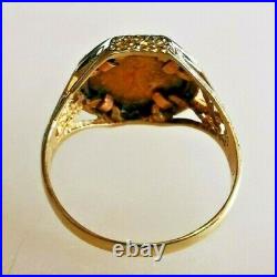 Solid 9ct gold coin mount Signet ring, fully UK hallmarked, Free Insured P&P #Mo