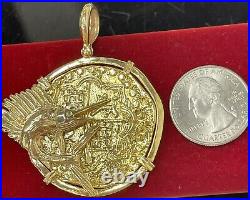Solid Gold Atocha Coin Gold Coin Pendant Made With 14k Gold