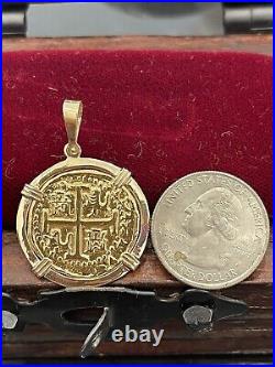 Solid Gold Atocha Coin Pendant Made With 14k Gold