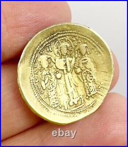Solid Gold Christ Blessing Romanos & Eudocia Byzantine Coin 3.0 Grams